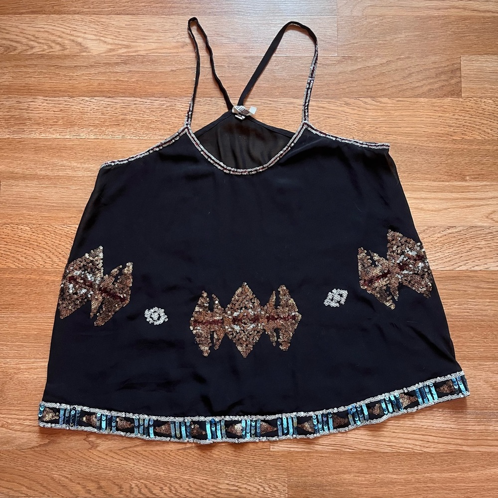 Black Sequin Top